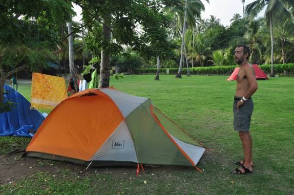 Bem cedinho, nosso acampamento no Parque Nacional Tayrona, no litoral norte da Colômbia